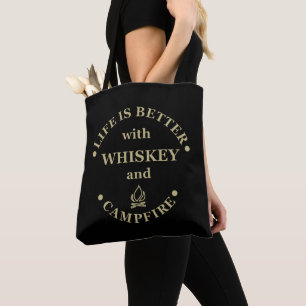 Bolsa Tote Whiskey cita discursos engraçados de camping campe