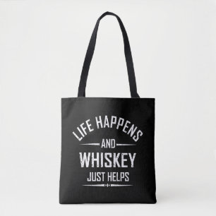 Bolsa Tote Whiskey helps funny quotes drink alcohol sayings