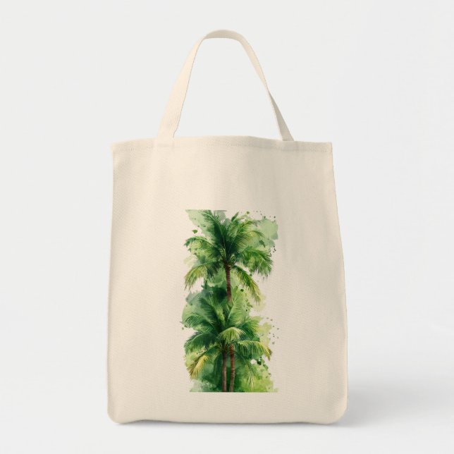 Bolsa Tote Whispers of the Palms Emerald Canopy Tropical Reve (Frente)