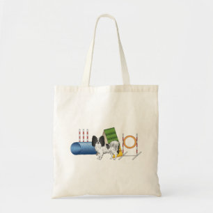 Bolsa Tote White Papillon E Negro Com Equipamento De Agilidad