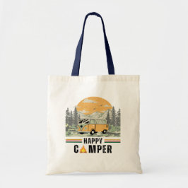 Bolsa Tote White Retro Vintage Mountain Adventure Camper Van