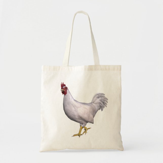 Bolsa Tote White Rooster (Frente)