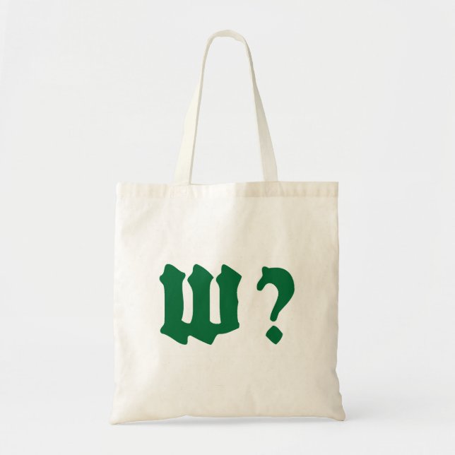 Bolsa Tote why where when who (Frente)