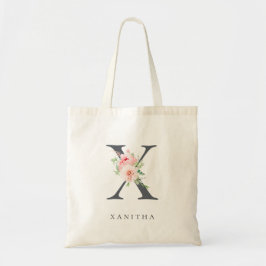 Bolsa Tote Wild Blush Botanical Floral - Letra X Monograma