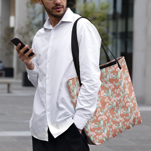 Bolsa Tote Wild Cactus Pattern (Criador carregado)