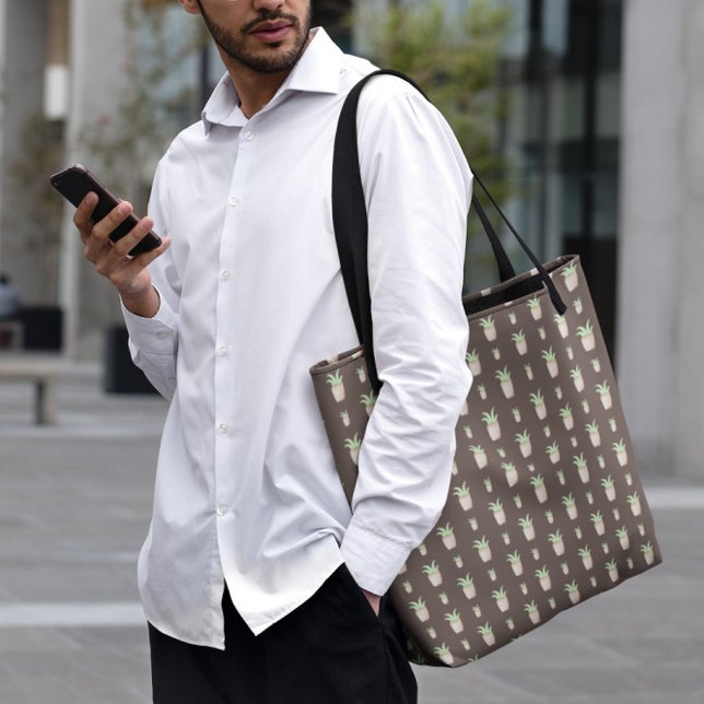 Bolsa Tote Wild Cactus Pattern (Criador carregado)