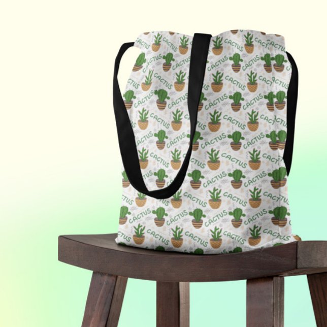 Bolsa Tote Wild Cactus Pattern (Criador carregado)