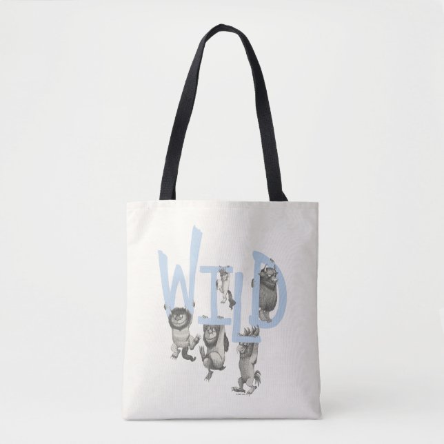 Bolsa Tote WILD | Coisas Selvagens e Max - Azul (Frente)