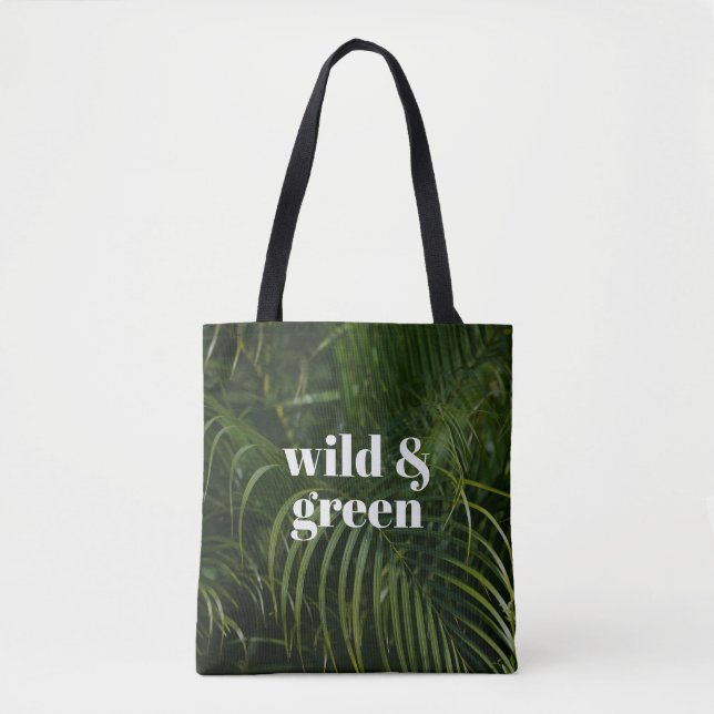 Bolsa Tote Wild & Green Tropical Garden (Frente)