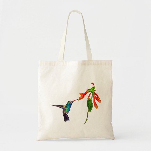 Bolsa Tote Wild Hummingbird Bird's Art Series (Frente)