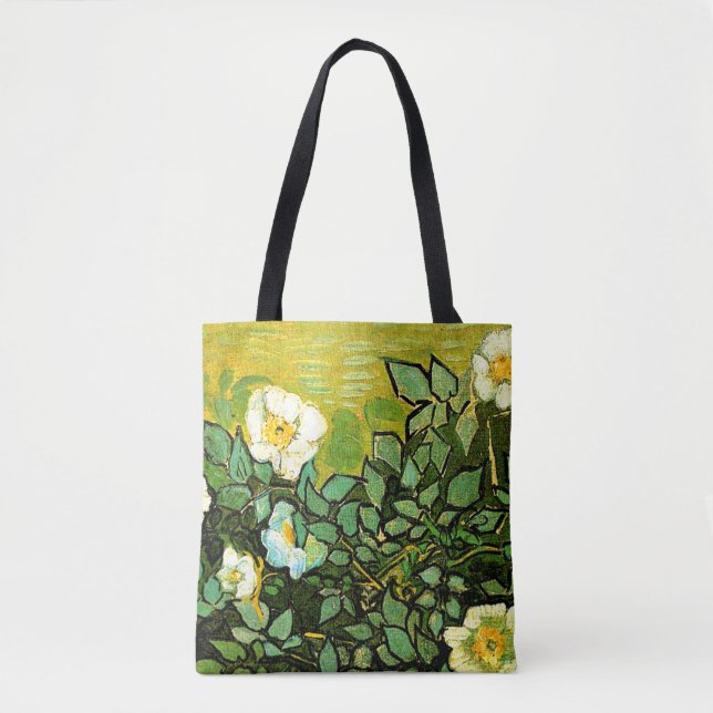 Bolsa Tote Wild Roses, famous painting by Van Gogh (Frente)