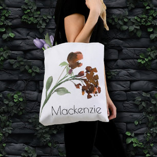 Bolsa Tote Wildbloom Terracotta Orange Bohemian Personaliza