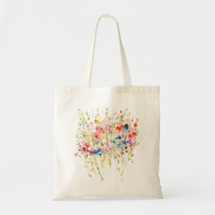 Bolsa Tote Wildflower Bouqet do arco-íris