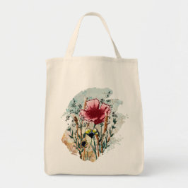Bolsa Tote Wildflower Paint Splatter Tote Bag