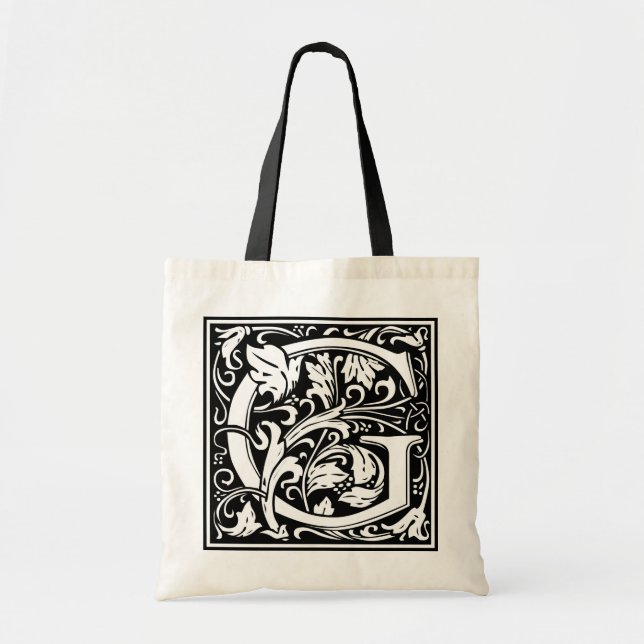 Bolsa Tote William Morris Alphabet "G" (Frente)