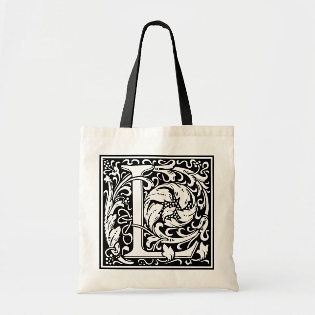 Bolsa Tote William Morris Alphabet "L" (Frente)