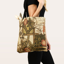 Bolsa Tote William Morris Bird em Trellis, Tons Terrenos Muda