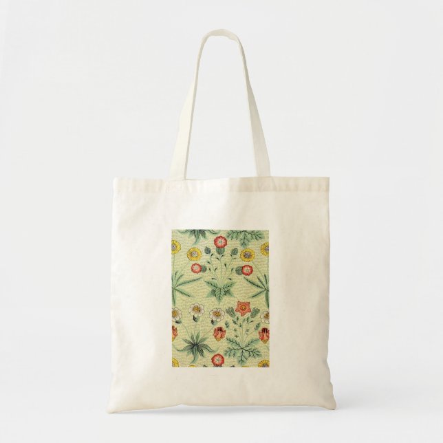 Bolsa Tote William Morris Daisy Floral Wallpaper Padrão (Frente)