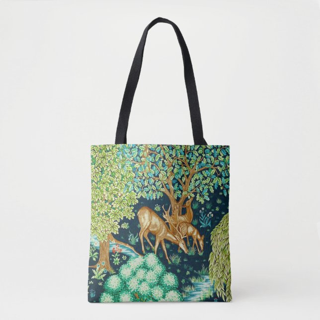 Bolsa Tote William Morris Deer por um Impressão do Brook Tape (Frente)