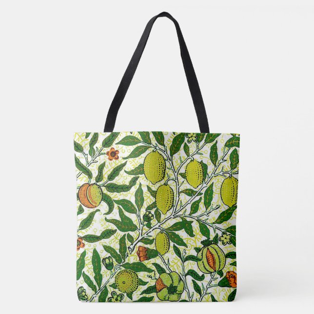 Bolsa Tote William Morris Exotic Fruta, Lemon Yellow (Frente)