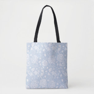 Bolsa Tote William Morris Floral Patterno em Azul