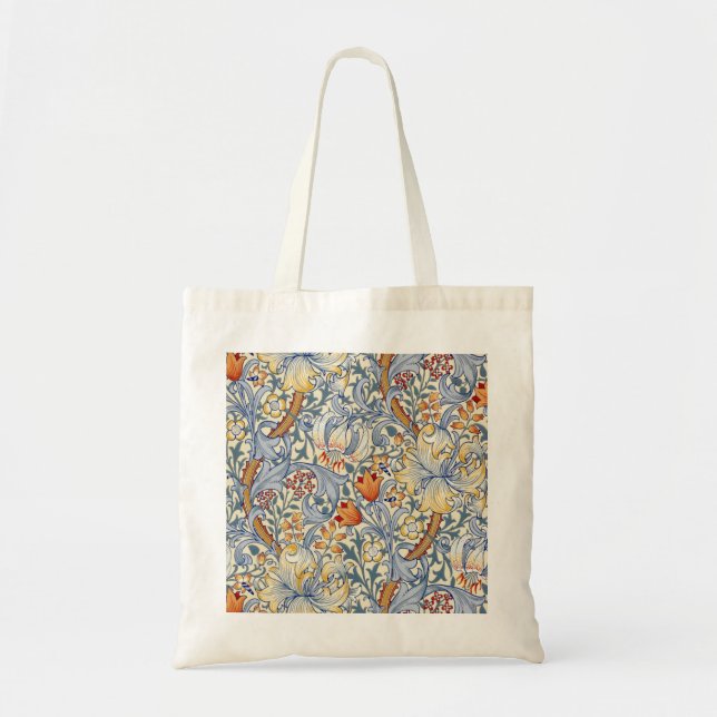 Bolsa Tote William Morris Gold Lily Victorian Wallpaper (Frente)