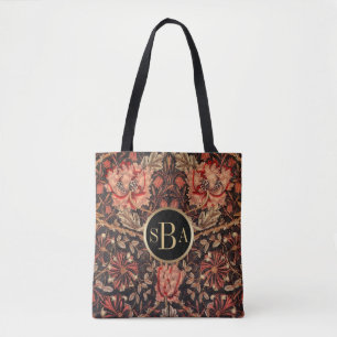 Bolsa Tote William Morris Honeysuckle Padrão Floral