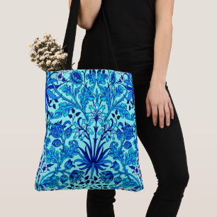 Bolsa Tote William Morris Hyacinth Impressão, Aqua e Turquois