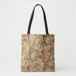 Bolsa Tote William Morris Ouro Lily Floral Patterno