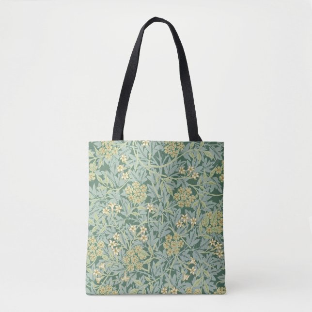 Bolsa Tote William Morris, padrão Jasmine, (Frente)