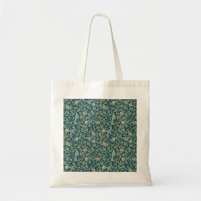Bolsa Tote William Morris Pássaro e Romã (Frente)