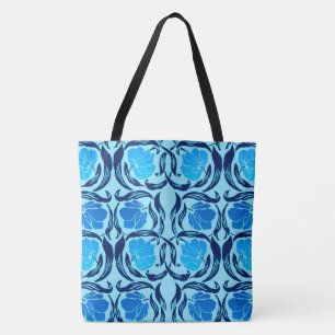Bolsa Tote William Morris Pimpernel, Denim e Azul Claro