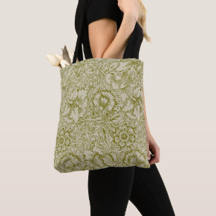 Bolsa Tote William Morris Poppy Classic Floral Green