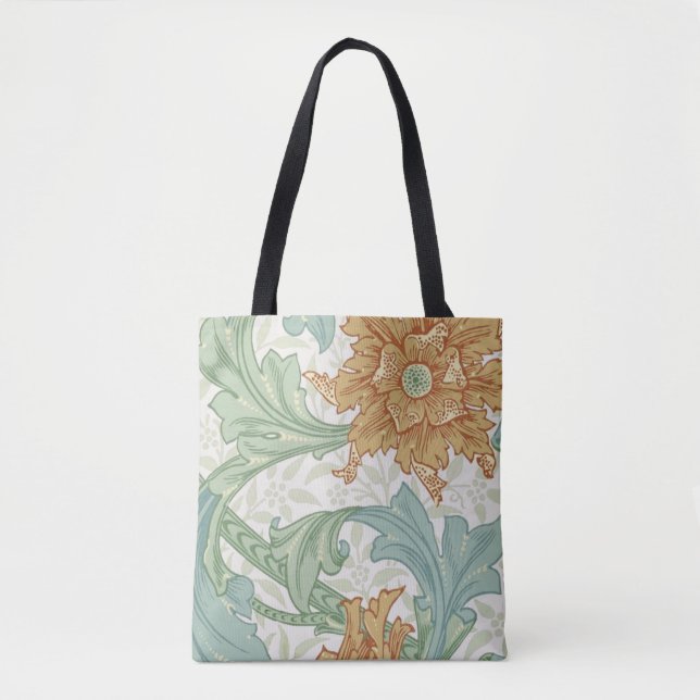 Bolsa Tote William Morris Solteiro Stem Floral Patterno (Frente)