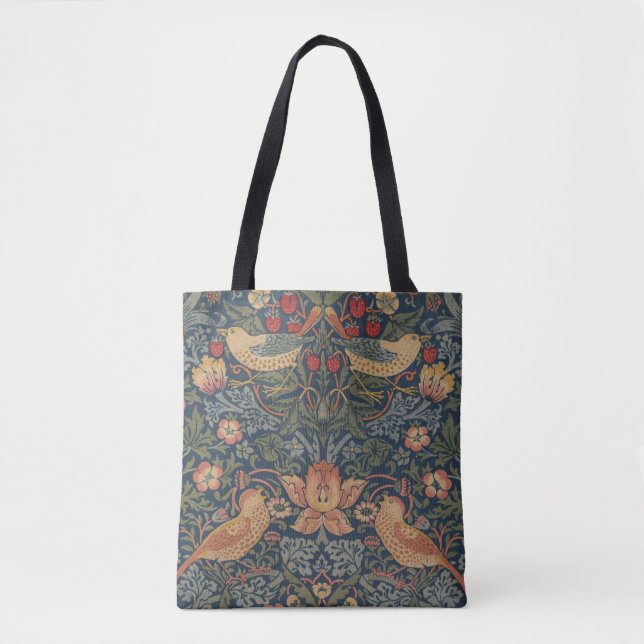 Bolsa Tote William Morris Strawberry Theves Birds (Frente)