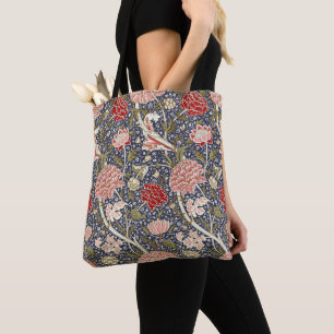 Bolsa Tote William Morris Vintage Cray Floral Patterno