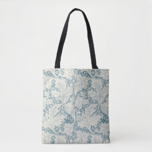 Bolsa Tote William Morris Wallflower Blue damask
