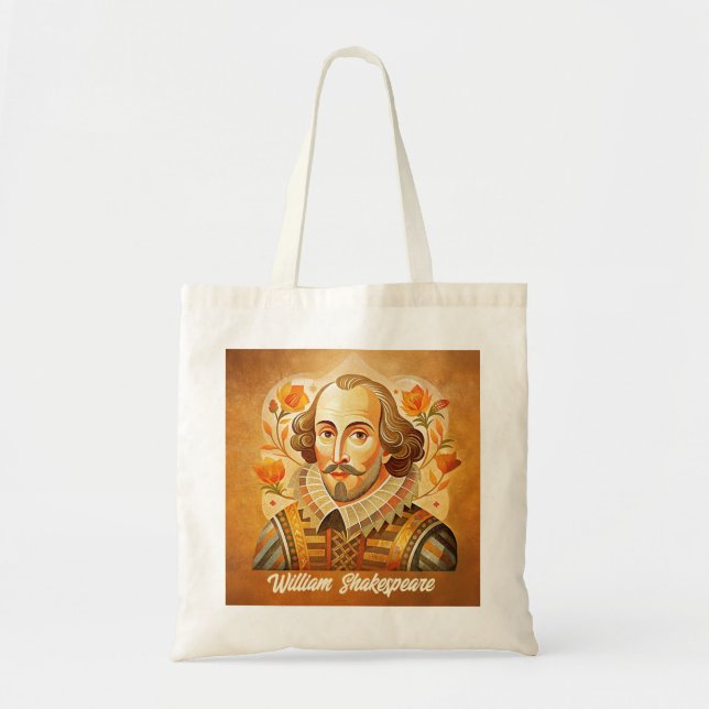 Bolsa Tote William Shakespeare - citação (Frente)