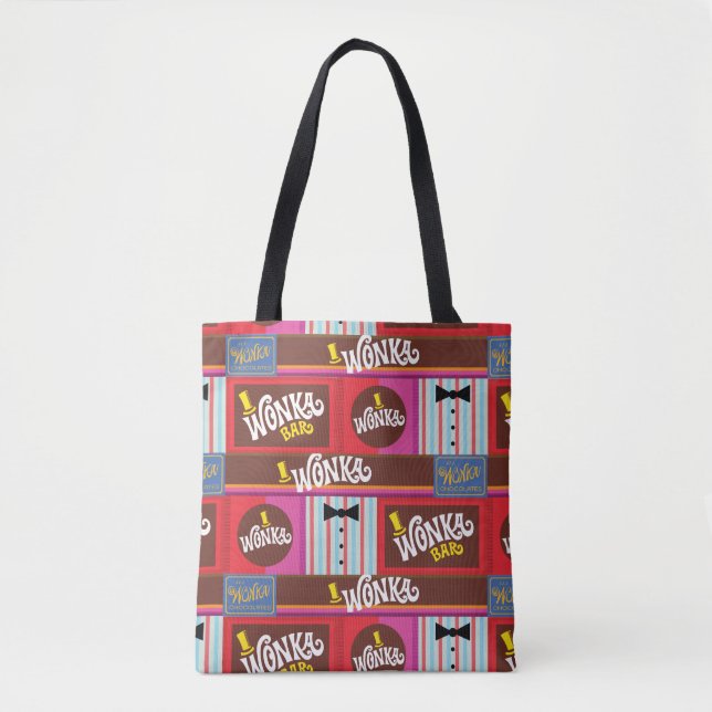 Bolsa Tote Willy Wonka Candy Pattern (Frente)