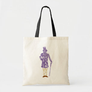 Bolsa Tote Willy Wonka Quote Silhouette