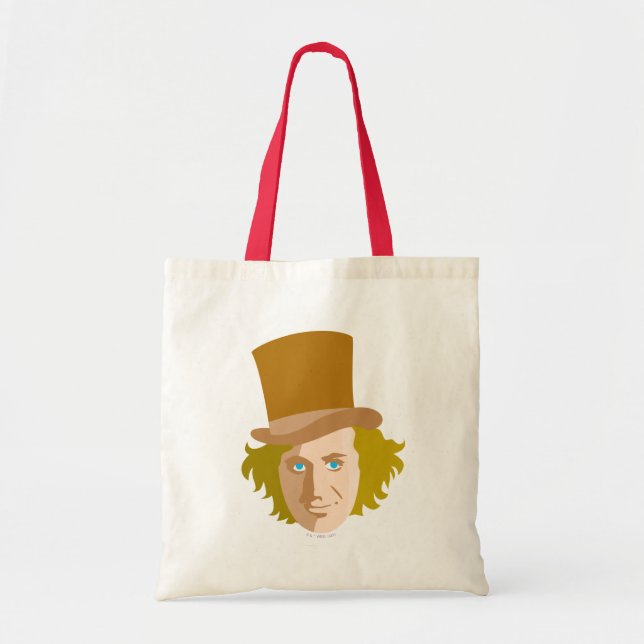 Bolsa Tote Willy Wonka Stenciled Face Graphic (Frente)