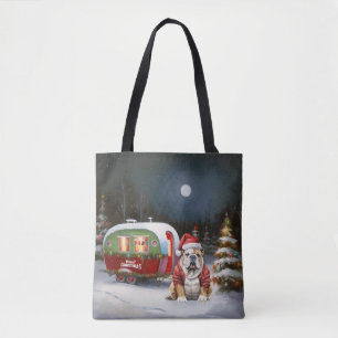 Bolsa Tote Winter Bulldog Caravan Christmas Adventure