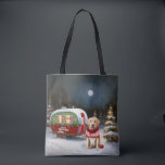 Bolsa Tote Winter Labrador Caravan Christmas Adventure<br><div class="desc">Adotar a magia de uma noite de inverno nevada enquanto uma caravana desliza graciosamente através da paisagem iluminada pela lua. A beleza serena da neve escutadora e o brilho encantador da lua criam uma cena cativante,  prometendo uma aventura inesquecível de Natal cheia de calor,  alegria e memórias queridas.</div>