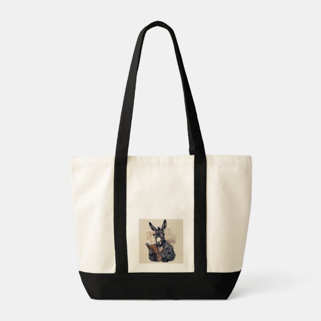 Bolsa Tote Wise Donkey — Tote Bag (Verso)