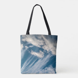 Bolsa Tote Wispy Cirrus Clouds and Blue Sky - Skyscape Fine A