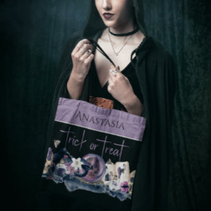 Bolsa Tote Witchy Elegance Reutilizável Halloween