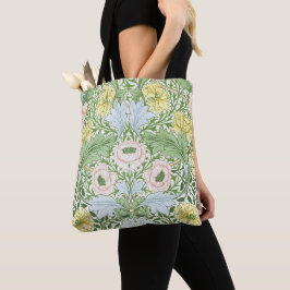 Bolsa Tote Wm Morris Myrtle Floral Arte Nova Brilhante