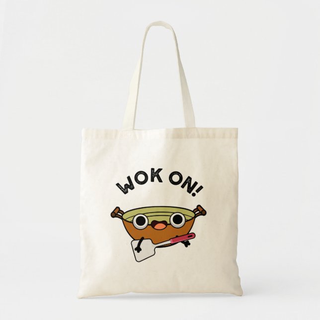 Bolsa Tote Wok On Funny Chinese Rock Pun (Frente)
