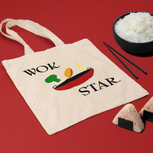 Bolsa Tote Wok Star Veggie Chef Funny