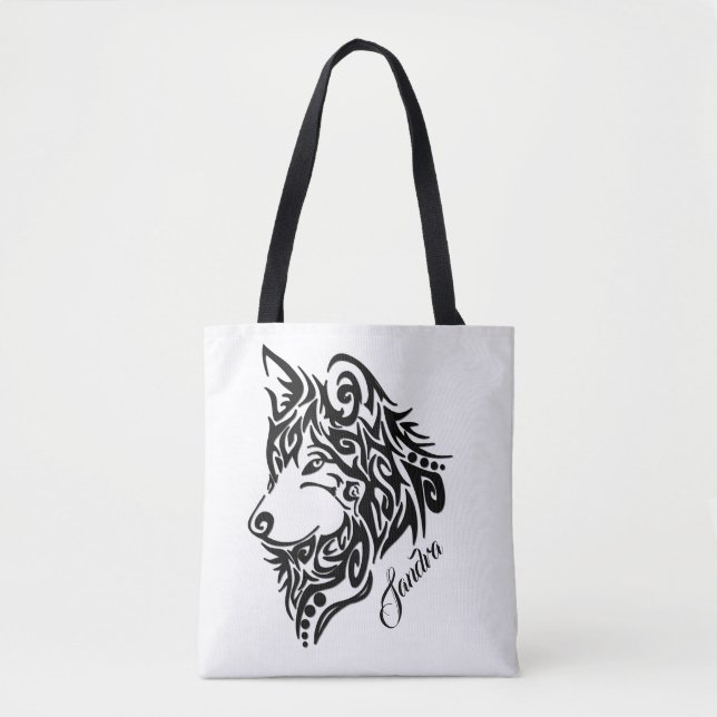 Bolsa Tote Wolf Tribal (Frente)